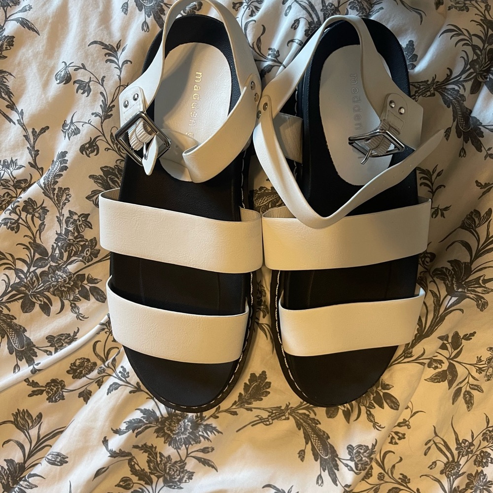 Madden Girl White Sandals
